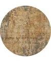 Dalyn Nouveau Nv11 8'x8' Round Area Rug In Brown