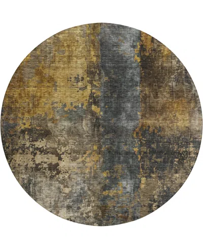 Dalyn Nouveau Nv12 8'x8' Round Area Rug In Brown