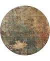 Dalyn Nouveau Nv19 8'x8' Round Area Rug In Multi