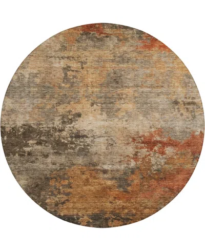 Dalyn Nouveau Nv24 8'x8' Round Area Rug In Brown