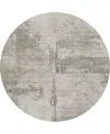 Dalyn Nouveau Nv8 8'x8' Round Area Rug In Gray