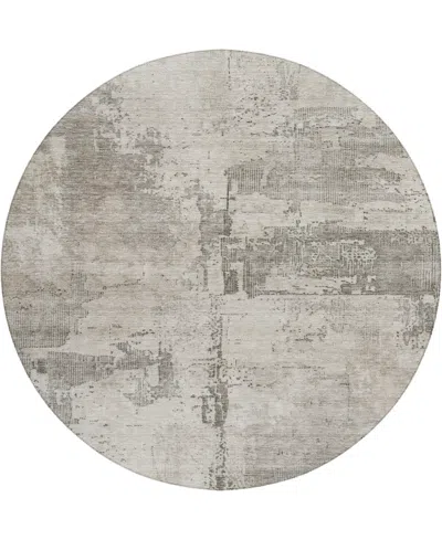Dalyn Nouveau Nv8 8'x8' Round Area Rug In Gray