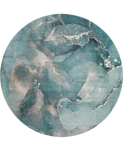 Dalyn Odyssey Oy11 8' X 8' Round Area Rug In Aqua