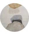 Dalyn Odyssey Oy17 8' X 8' Round Area Rug In Taupe
