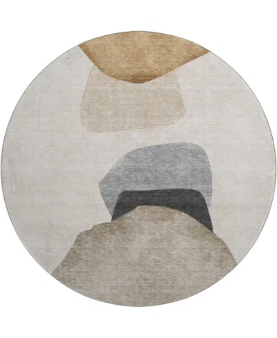 Dalyn Odyssey Oy17 8' X 8' Round Area Rug In Taupe