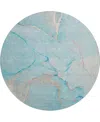 Dalyn Odyssey Oy7 8' X 8' Round Area Rug In Aqua