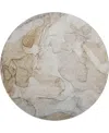 Dalyn Odyssey Oy8 8' X 8' Round Area Rug In Brown