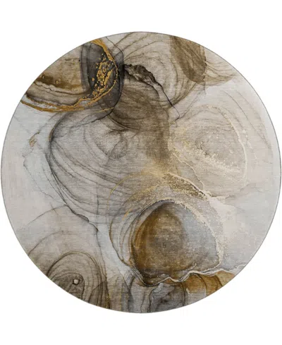 Dalyn Odyssey Oy9 8' X 8' Round Area Rug In Beige