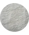 Dalyn Pacifica Pa1 8'x8' Round Area Rug In Gray