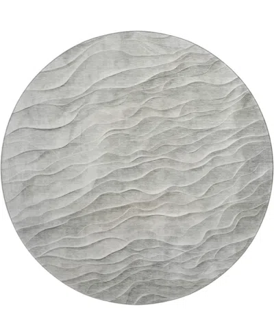 Dalyn Pacifica Pa1 8'x8' Round Area Rug In Gray