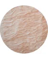 Dalyn Pacifica Pa1 8'x8' Round Area Rug In Pink