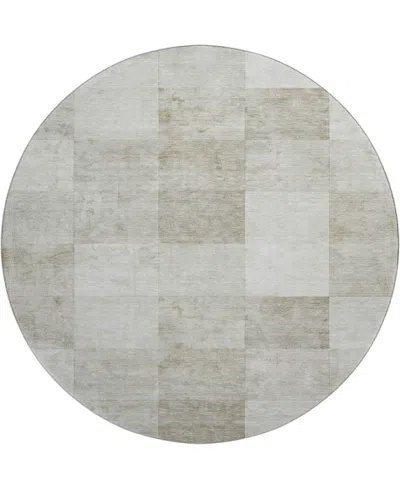 Dalyn Pacifica Pa10 8'x8' Round Area Rug In Gray