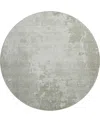 Dalyn Pacifica Pa11 8'x8' Round Area Rug In Gray