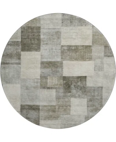 Dalyn Pacifica Pa12 8'x8' Round Area Rug In Gray