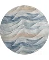 Dalyn Pacifica Pa3 8'x8' Round Area Rug In Blue