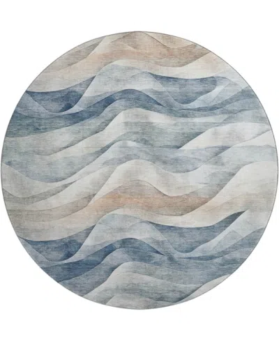 Dalyn Pacifica Pa3 8'x8' Round Area Rug In Blue