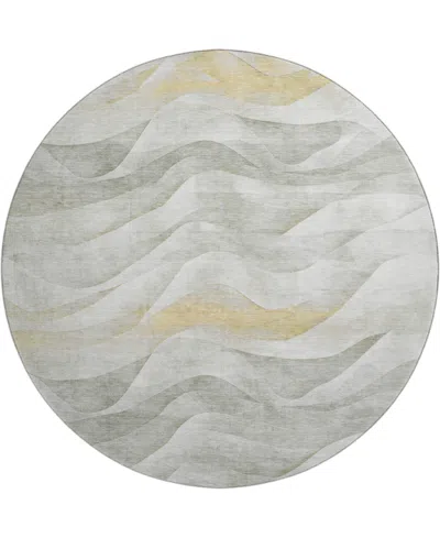 Dalyn Pacifica Pa3 8'x8' Round Area Rug In Gray