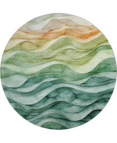 Dalyn Pacifica Pa4 8'x8' Round Area Rug In Green