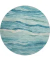 Dalyn Pacifica Pa6 8'x8' Round Area Rug In Blue