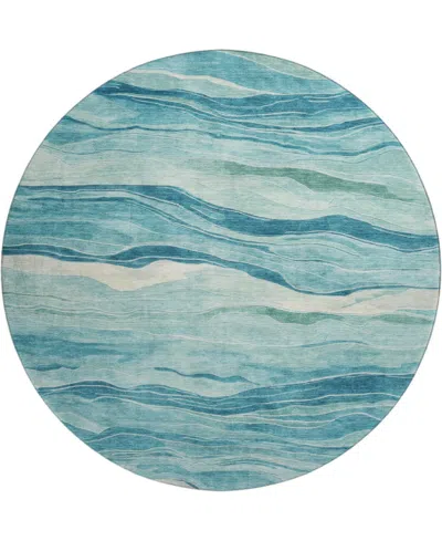 Dalyn Pacifica Pa6 8'x8' Round Area Rug In Blue