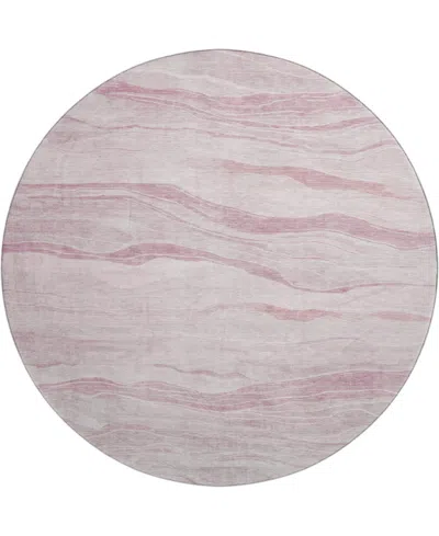 Dalyn Pacifica Pa6 8'x8' Round Area Rug In Pink