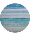 Dalyn Pacifica Pa7 8'x8' Round Area Rug In Blue