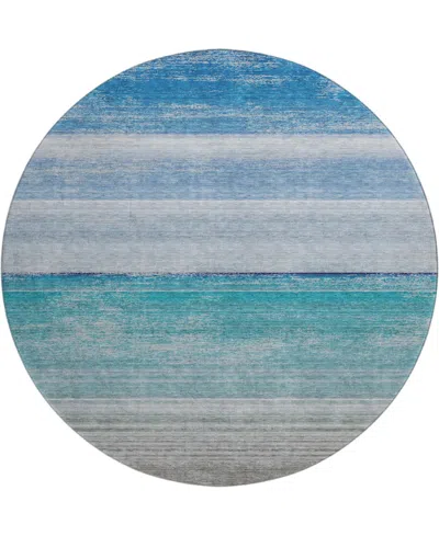 Dalyn Pacifica Pa7 8'x8' Round Area Rug In Blue