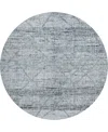 Dalyn Portico Po1 8'x8' Round Area Rug In Gray