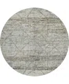 Dalyn Portico Po1 8'x8' Round Area Rug In Gray