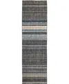 Dalyn Portico Po2 2'3"x7'6" Runner Area Rug In Brown
