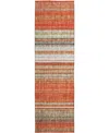 Dalyn Portico Po2 2'3"x7'6" Runner Area Rug In Orange