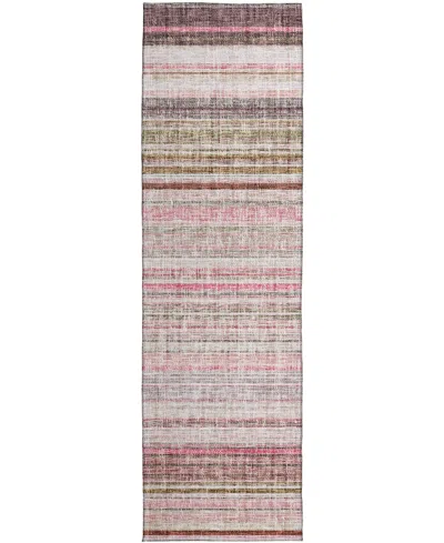 Dalyn Portico Po2 2'3"x7'6" Runner Area Rug In Pink