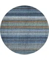Dalyn Portico Po2 8'x8' Round Area Rug In Blue