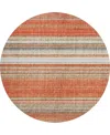 Dalyn Portico Po2 8'x8' Round Area Rug In Orange