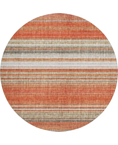 Dalyn Portico Po2 8'x8' Round Area Rug In Orange