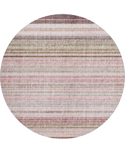 Dalyn Portico Po2 8'x8' Round Area Rug In Pink