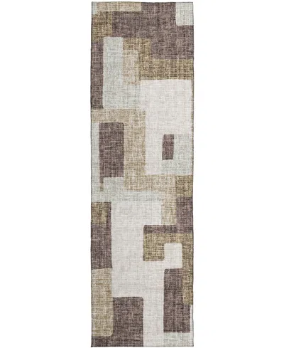 Dalyn Portico Po3 2'3"x7'6" Runner Area Rug In Brown