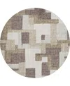 Dalyn Portico Po3 8'x8' Round Area Rug In Brown