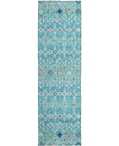 Dalyn Portico Po4 2'3"x7'6" Runner Area Rug In Blue
