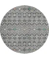 Dalyn Portico Po4 8'x8' Round Area Rug In Gray