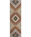 Dalyn Portico Po5 2'3"x7'6" Runner Area Rug In Brown
