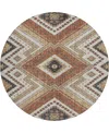 Dalyn Portico Po5 8'x8' Round Area Rug In Multi