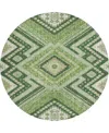 Dalyn Portico Po5 8'x8' Round Area Rug In Green