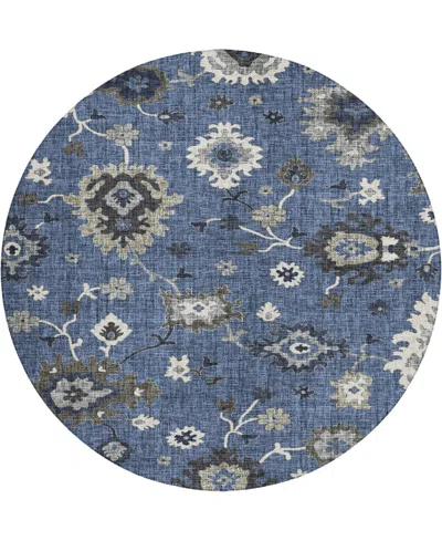 Dalyn Portico Po6 8'x8' Round Area Rug In Blue