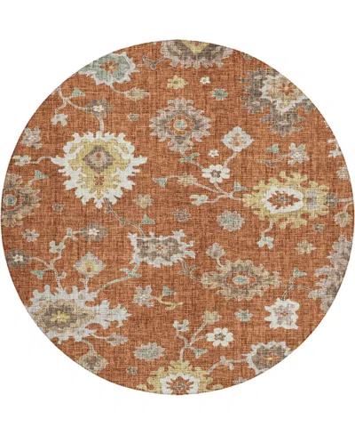 Dalyn Portico Po6 8'x8' Round Area Rug In Orange