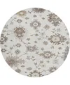 Dalyn Portico Po6 8'x8' Round Area Rug In Neutral