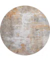 Dalyn Ravenna Rn1 8'x8' Round Area Rug In Brown