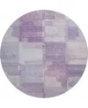 Dalyn Ravenna Rn10 8'x8' Round Area Rug In Purple
