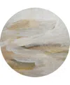Dalyn Ravenna Rn11 8'x8' Round Area Rug In Brown