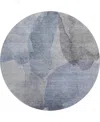 Dalyn Ravenna Rn12 8'x8' Round Area Rug In Blue